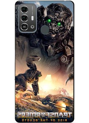 Силіконовий бампер чохол для zte blade a53 pro з малюнком ейплінк зверобати трансформери transformers