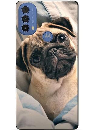 Силіконовий чохол бампер для motorola moto e20 з малюнком фото мопс