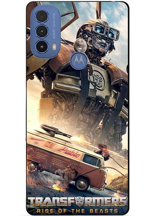 Силиконовый чехол бампер для motorola moto e40 с рисунком уилджек трансформеры