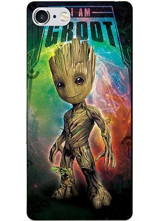 Силиконовый чехол бампер для iphone 6 с рисунком groot грут стражи галактики