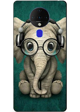 Силіконовий бампер чохол для tecno spark 6 з малюнком слоник