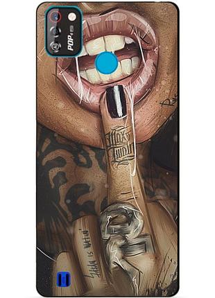 Силіконовий бампер чохол для tecno pop 4 pro з малюнком swag