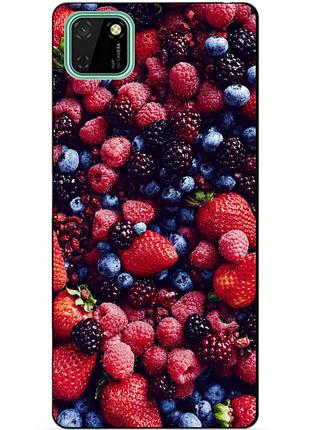 Силіконовий чохол бампер для huawei y5p з малюнком ягоди