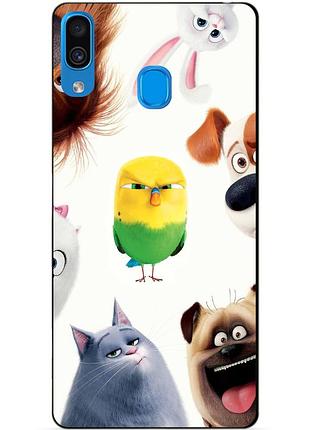 Силиконовый чехол для samsung a30 с рисунком жизнь животных