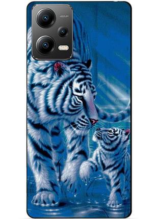 Силиконовый бампер чехол для xiaomi poco x5 5g с рисунком тигры