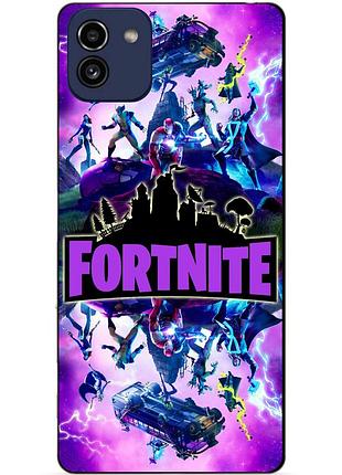 Силіконовий бампер чохол для samsung a03 з малюнком fortnite marvel