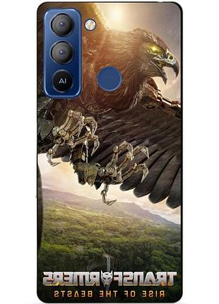 Силіконовий чохол бампер для tecno pop 5 pro з малюнком ейрейзор зверобати трансформери transformers