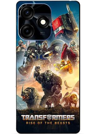 Силиконовый чехол бампер для tecno spark 10c с картинкой звероботы трансформеры transformers