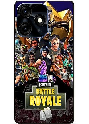 Силиконовый чехол бампер для tecno spark 10c с рисунком фортнайт fortnite