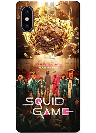 Силіконовий чохол бампер для iphone xs з картинкою гра в кальмара