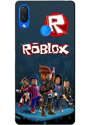 Силиконовый чехол бампер для huawei p smart plus с рисунком roblox