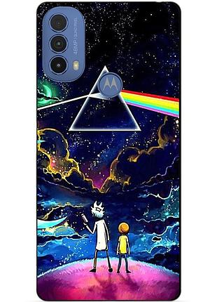 Силіконовий чохол бампер для motorola moto e20 з малюнком рік і морті rick and morty