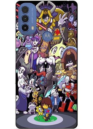 Силиконовый чехол бампер для motorola moto e20 с рисунком undertale андертейл