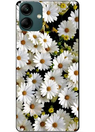 Силіконовий бампер чохол для samsung a04 з малюнком ромашки