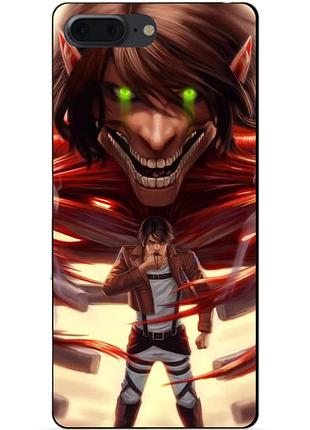 Силіконовий чохол бампер для iphone 8 plus з малюнком attack on titan атака титанів