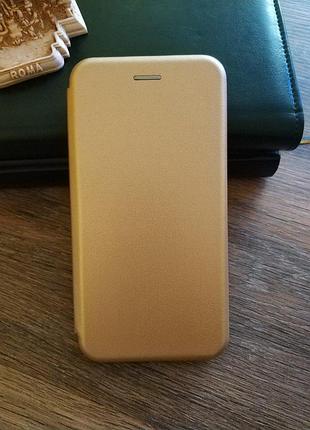 Чехол книжка для samsung j2 core цвет золотой