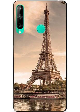 Силіконовий чохол бампер для huawei p40 lite e з малюнком париж
