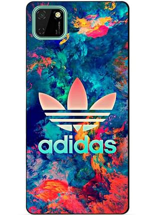 Силіконовий чохол бампер для huawei y5p з малюнком adidas