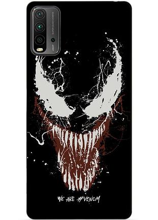 Силиконовый бампер чехол для xiaomi redmi 9t с рисунком веном