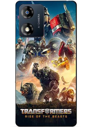 Силіконовий чохол бампер для motorola moto e13 з картинкою звіробої трансформери transformers
