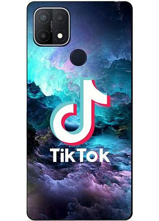 Силиконовый бампер чехол для oppo a15 a15s с рисунком tik tok