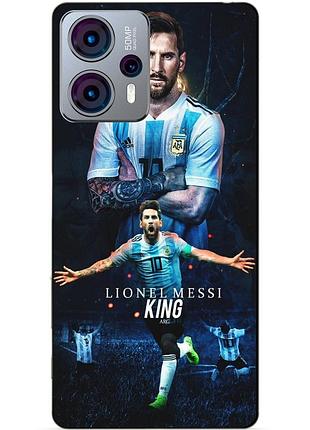 Силиконовый чехол бампер для motorola moto g23 с рисунком messi аргентина месси