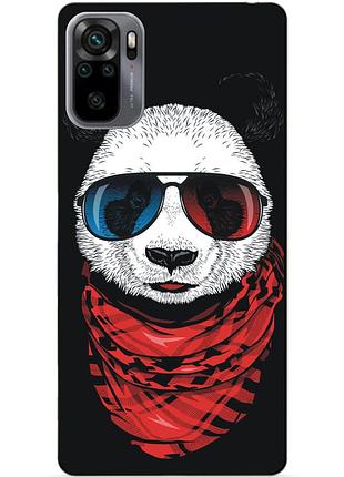 Силиконовый бампер чехол для xiaomi redmi note 10s / note 10 с рисунком панда