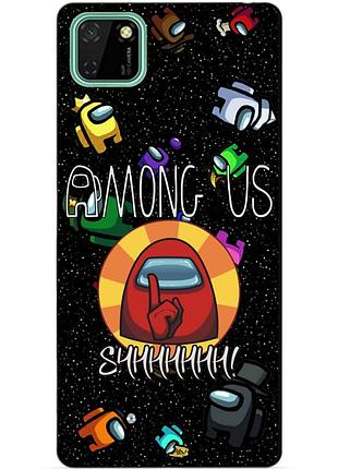 Силіконовий чохол бампер для huawei y5p з малюнком among us