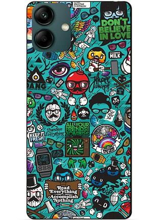 Силіконовий бампер чохол для samsung a04 з малюнком стикери