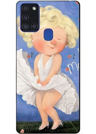 Силиконовый бампер чехол для samsung a21s с рисунком гапчинская монро