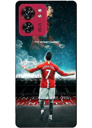 Силіконовий чохол бампер для motorola edge 40 з малюнком роналдо мю ronaldo