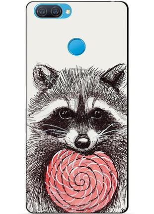 Силиконовый бампер чехол для oppo a12 a5s с рисунком енот