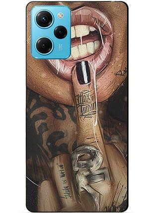 Силиконовый чехол бампер для xiaomi redmi note 12 pro speed edition с рисунком swag