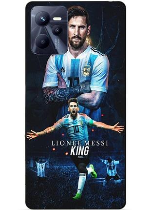Силиконовый чехол бампер для realme c35 с рисунком messi аргентина
