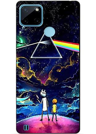 Силиконовый чехол бампер для realme c21y/c25y с рисунком rick and morty