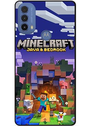 Силіконовий чохол бампер для motorola moto e20 з картинкою майнкрафт minecraft