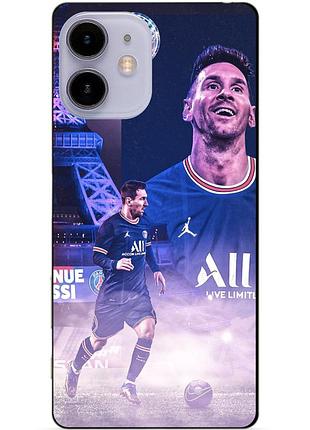 Силиконовый чехол бампер для iphone 11 с рисунком messi psg месси