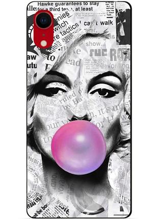 Силіконовий чохол бампер для iphone xr з малюнком мерілін монро marilyn monroe