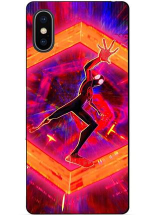 Силиконовый чехол бампер для iphone x 10 с картинкой человек паук spider man