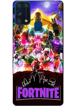 Силиконовый бампер чехол для samsung m31 galaxy m315f с рисунком fortnite