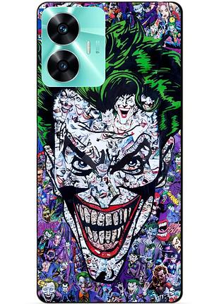 Силиконовый чехол бампер для realme c55 с рисунком джокер joker