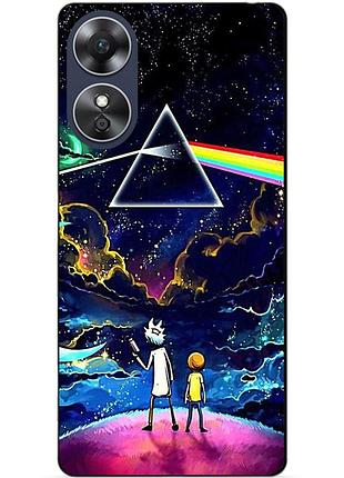 Силіконовий бампер чохол для oppo a17 з малюнком рік і морті rick and morty