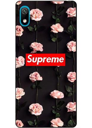 Чохол силіконовий для huawei y5 2019 з малюнком supreme на трояндах