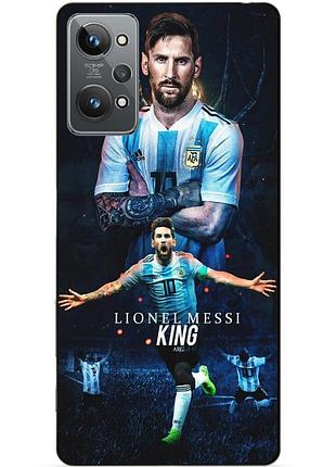 Силиконовый чехол бампер для realme gt2 с рисунком messi аргентина месси