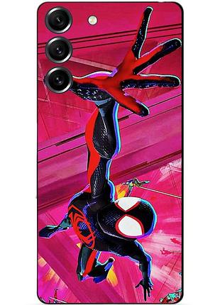 Силиконовый чехол бампер для samsung s21 fe с рисунком spider man человек паук майлз моралес