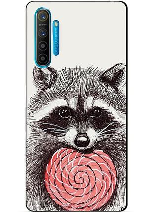 Силіконовий чохол бампер для realme xt з малюнком єнот