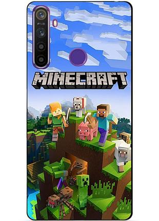 Силіконовий чохол бампер для realme 5 з малюнком minecraft