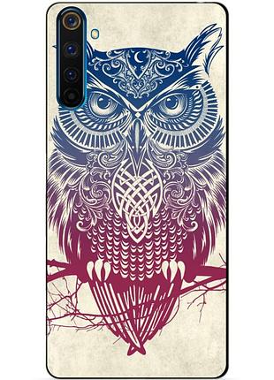 Силіконовий чохол бампер для realme 6 pro з малюнком сова