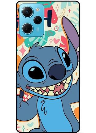 Силиконовый бампер чехол для xiaomi redmi note 12 pro speed edition с рисунком stitch стич