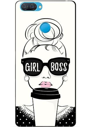 Силиконовый бампер чехол для oppo a12 a5s с рисунком girl boss